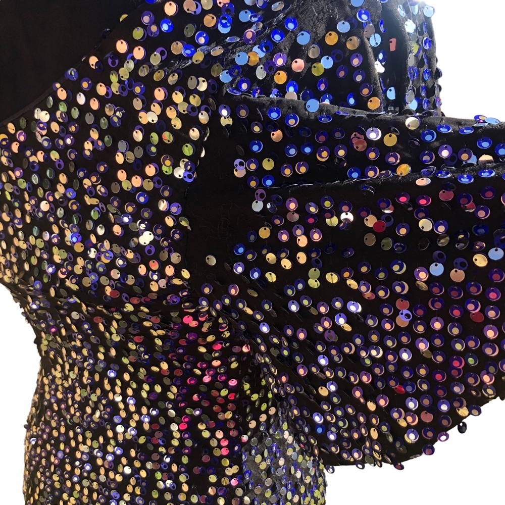 As U Wish One Shoulder Sequin Bodycon Dress size Large - Picture 7 of 14